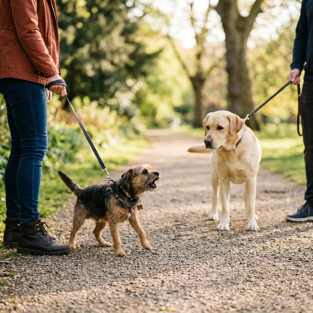 Pies szczeka na inne psy i ludzi na spacerze – reaktywność i jak to naprawić